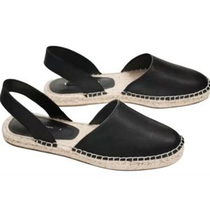Zara black slingback espadrilles